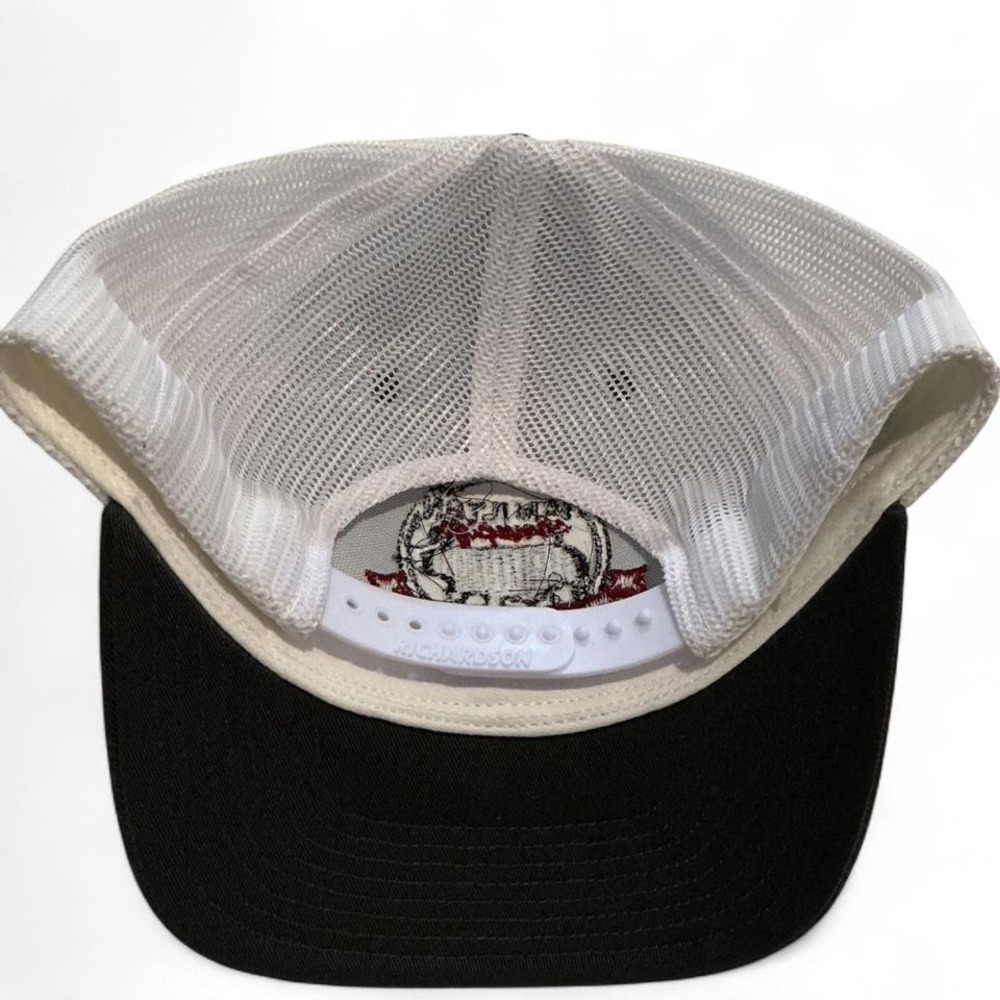 Richardson Trucker Hat Mens‎ OSFM Charcoal White Excellent Hamilton Cow Snapback - Picture 3 of 7